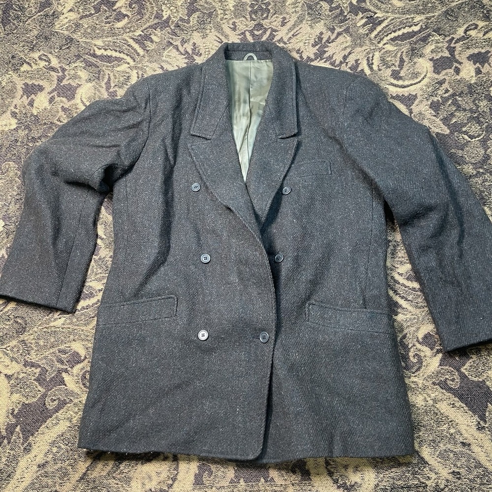 Vtg KENZO Paris 100% WOOL Brown BLAZER Suit Jacket Sport Coat Mens Size Small